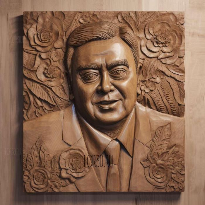 Mukesh Ambani 1 stl model for CNC